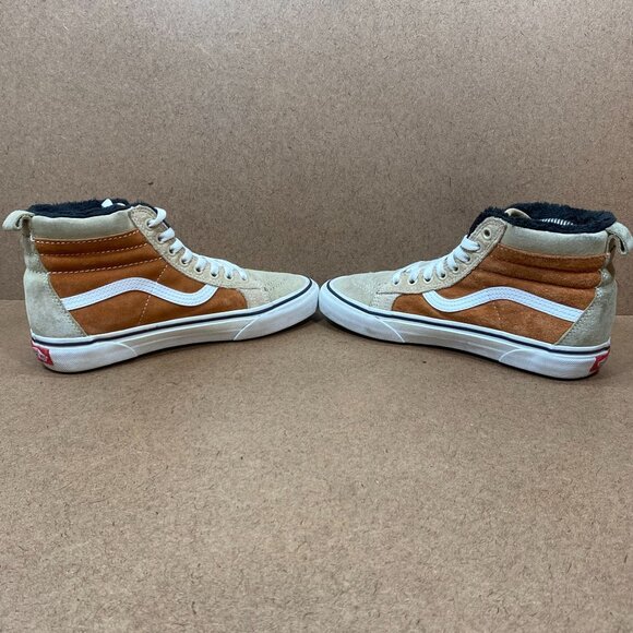 Vans Sk8-Hi MTE-1 Brown/Beige Sneakers Womens Size 7 High Top Suede Winter - Picture 5 of 8